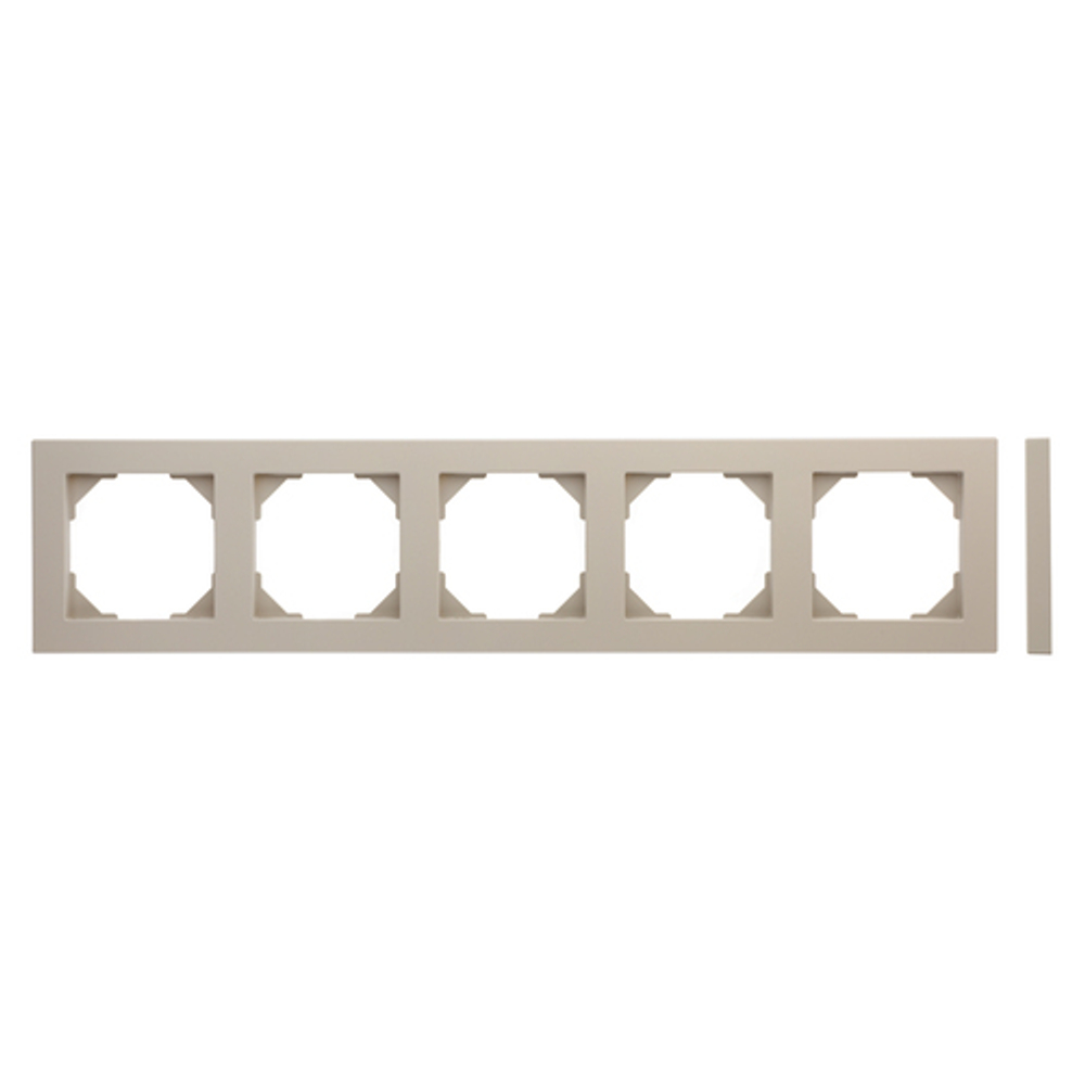 Рамки 5 постовые Slim LIREGUS EPSILON K14-145-05.E/ONC кремовые матовые