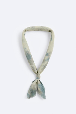 ZARA БАНДАНА С ПРИНТОМ ТАЙ-ДАЙ, ЗЕЛЕНЫЙ |