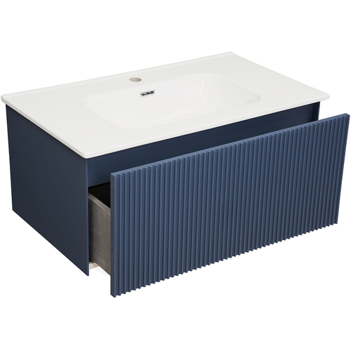 Тумба с раковиной La Fenice Terra 80 см FNC-01-TER-BG-80 матовая синяя