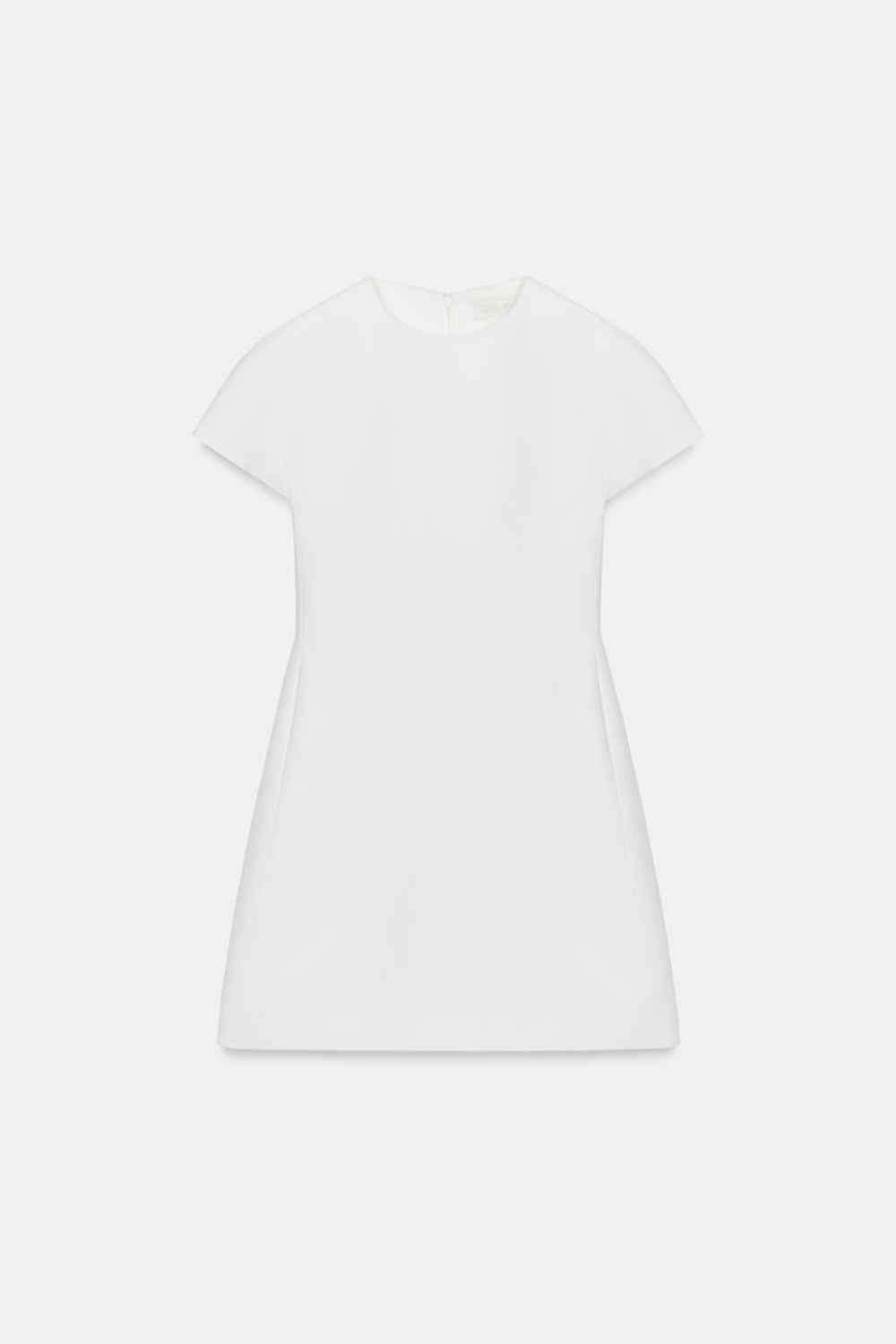 ZARA КОРОТКОЕ ПЛАТЬЕ — ZW COLLECTION, ЖЕЛТОВАТО-БЕЛЫЙ