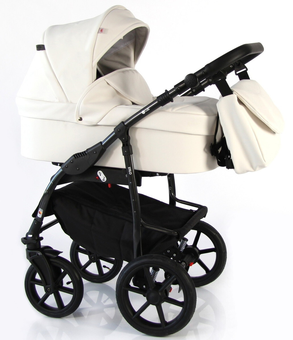 Детская коляска Sevillababy Stilo 2 в 1 St-06 белая экокожа