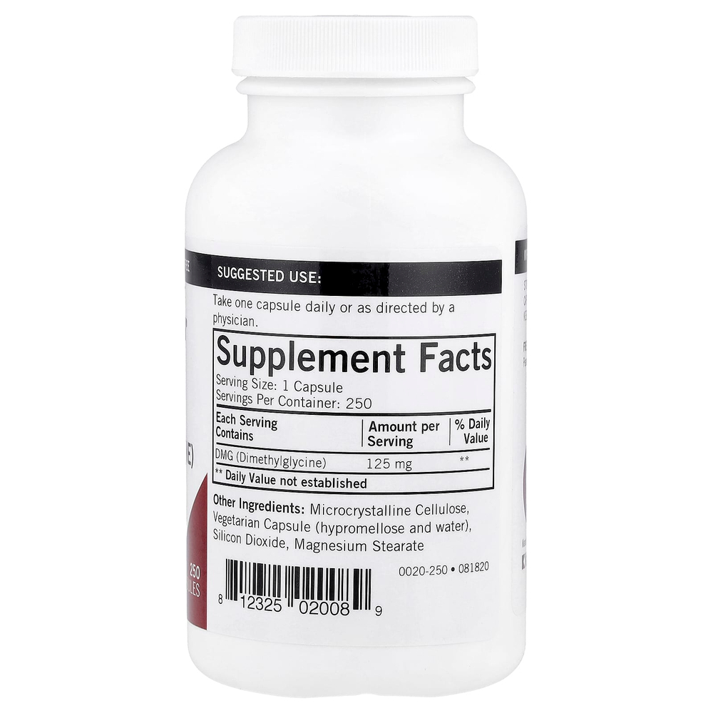 Kirkman Labs, DMG, 125 мг, 250 капсул