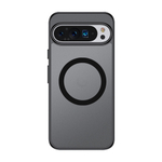 Чехол с Magsafe Google Pixel 9 / 9 Pro прозрачный матовый с черным бортом WLONS
