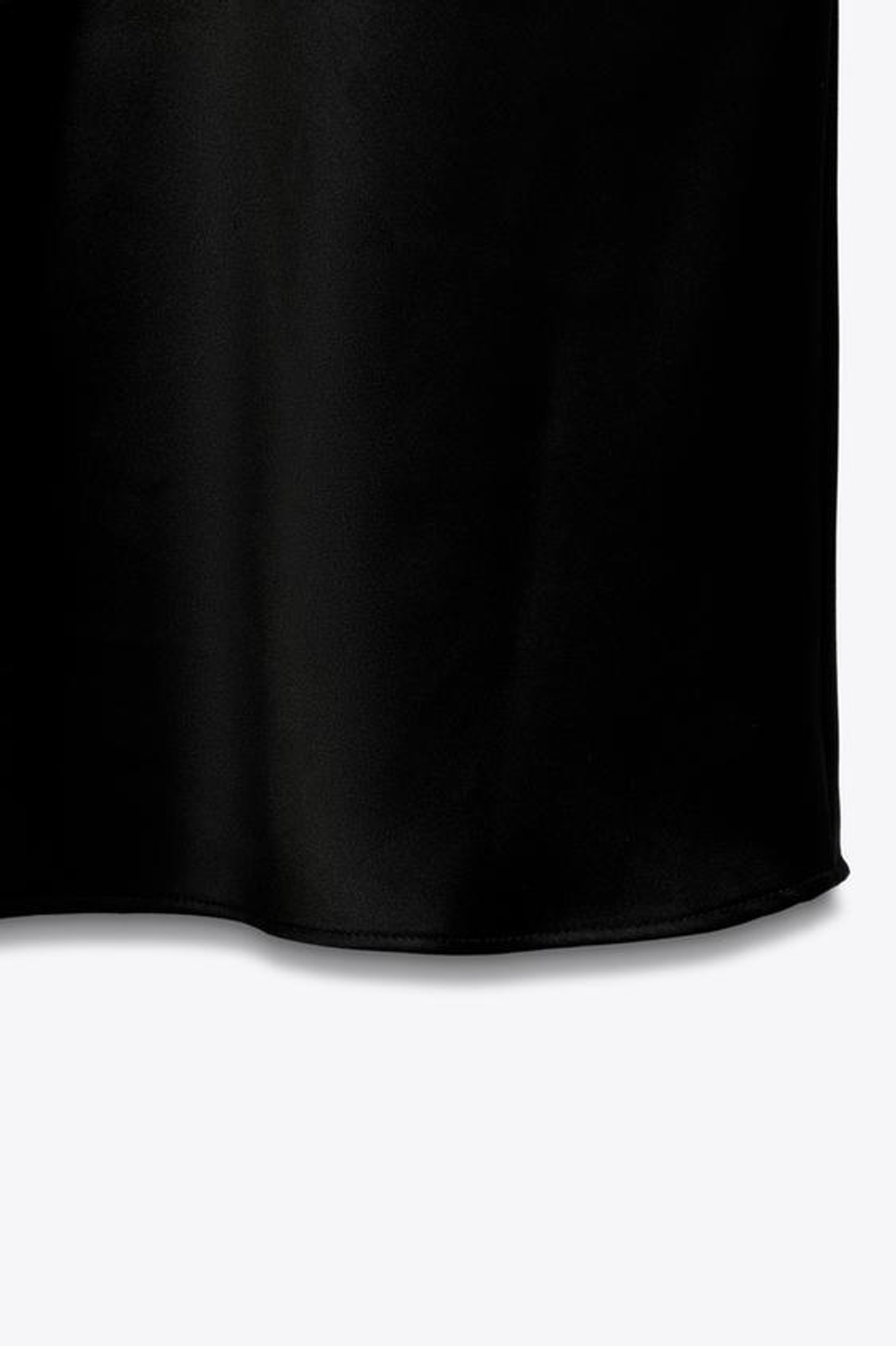 ZARA АТЛАСНАЯ ЮБКА МИДИ, ЧЕРНЫЙ