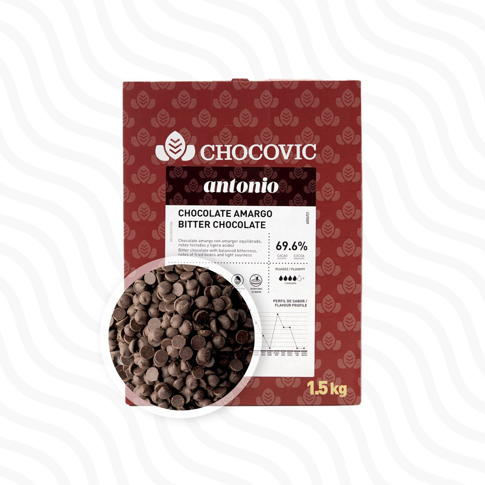 Шоколад горький Chocovic Antonio 69,6%, 200 гр
