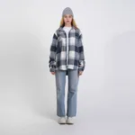 Рубашка Dissident Basic Logo Plaid Blue & White Синяя