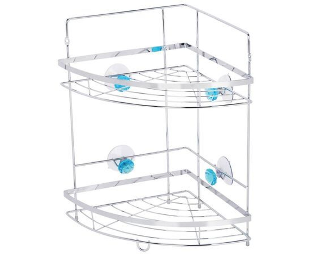 Рыжий кот Полка для ванной комнаты Угловая 2 ярусная