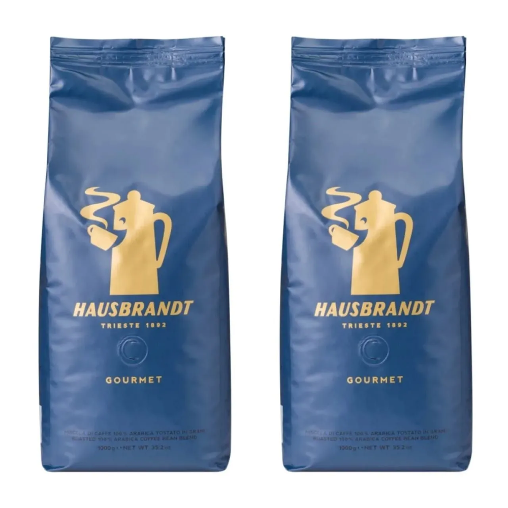 Кофе в зернах Hausbrandt Gourmet, 1 кг (Хаусбрандт) х 2 шт
