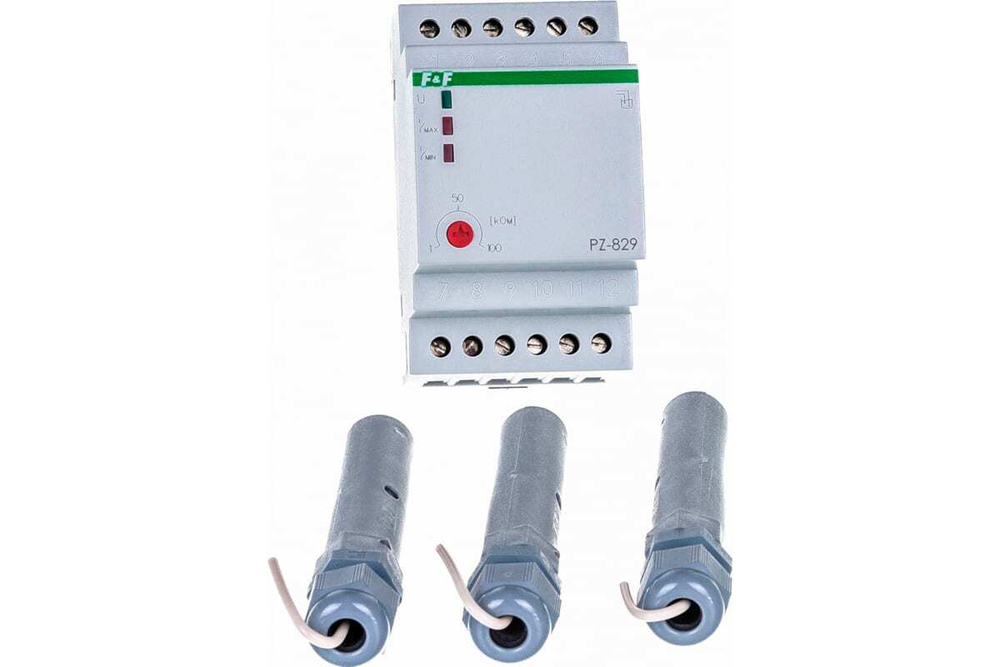 Реле контроля уровня жидкости PZ-829 двухуровневое 2х16А 2перкл. IP20 230В AC