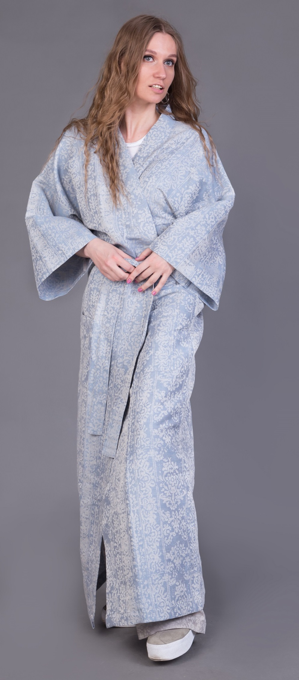 Халат женский Leitner Kimono голубой