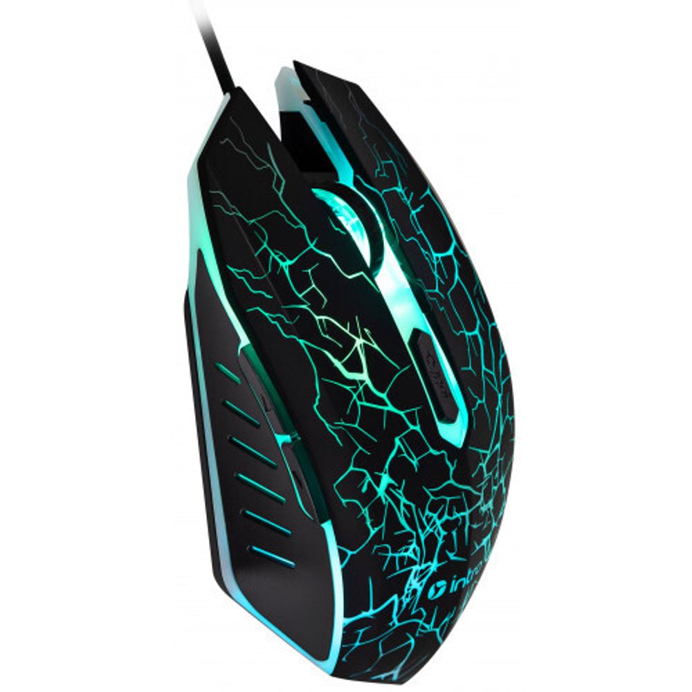 Мышь Intro MG610 игровая проводная 1200-3600dpi черная с ковриком