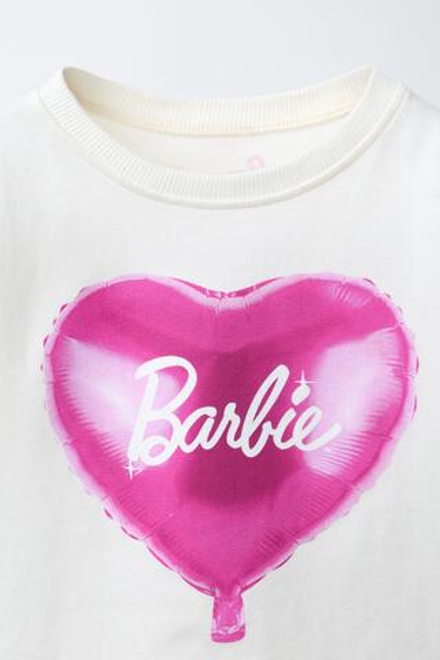 ZARA ФУТБОЛКА С ШАРОМ BARBIE™ MATTEL, ЖЕЛТОВАТО-БЕЛЫЙ