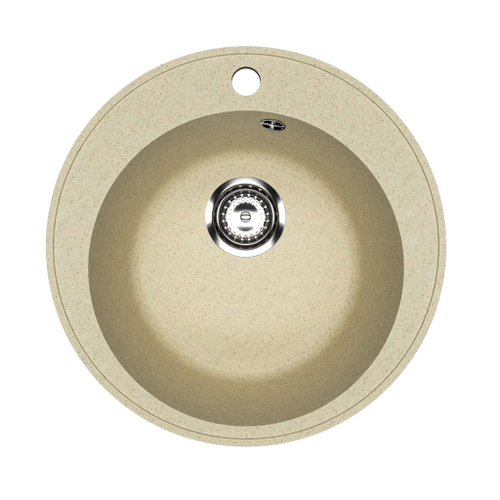 Мойкa ML-GMU01 УЛЬТРА круглая, бежевый камень, 475 мм (глуб. чаши 170)