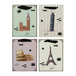 Подарочный пакет Basir, серия "Достопримечательности Мира", 18*23*10 см, ассорти