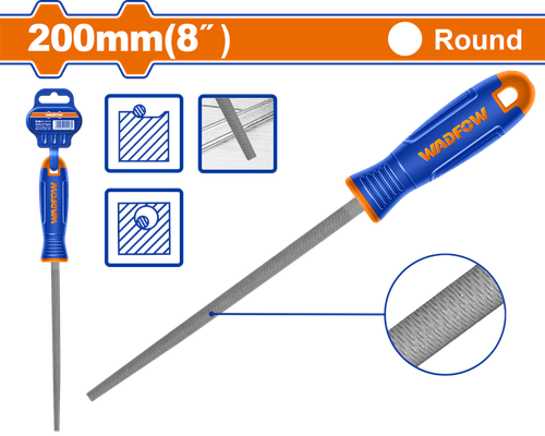 Напильник круглый 200 мм (10/60) WADFOW WFE7848