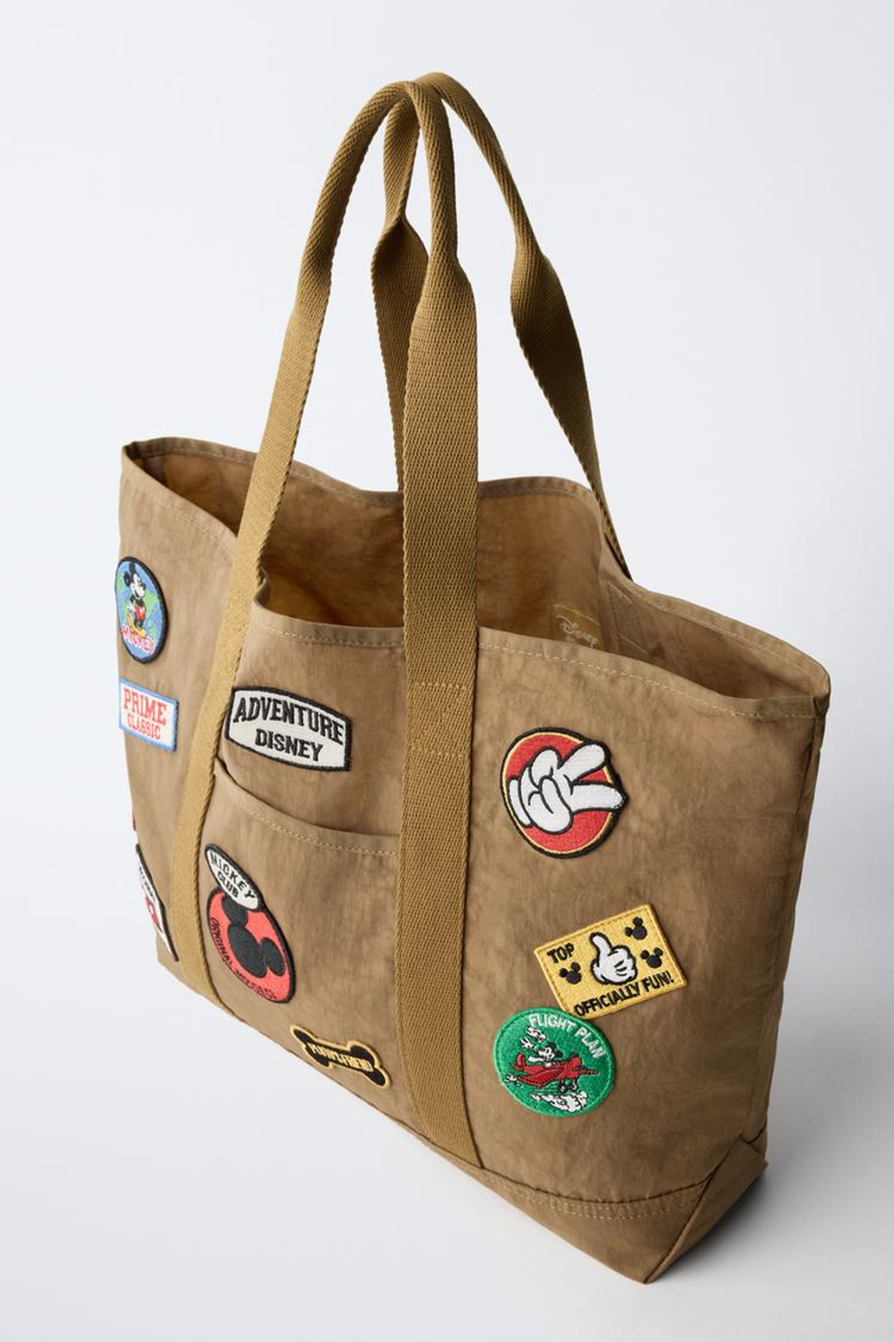 ZARA СУМКА-ШОПЕР MICKEY MOUSE © DISNEY, КОРИЧНЕВЫЙ