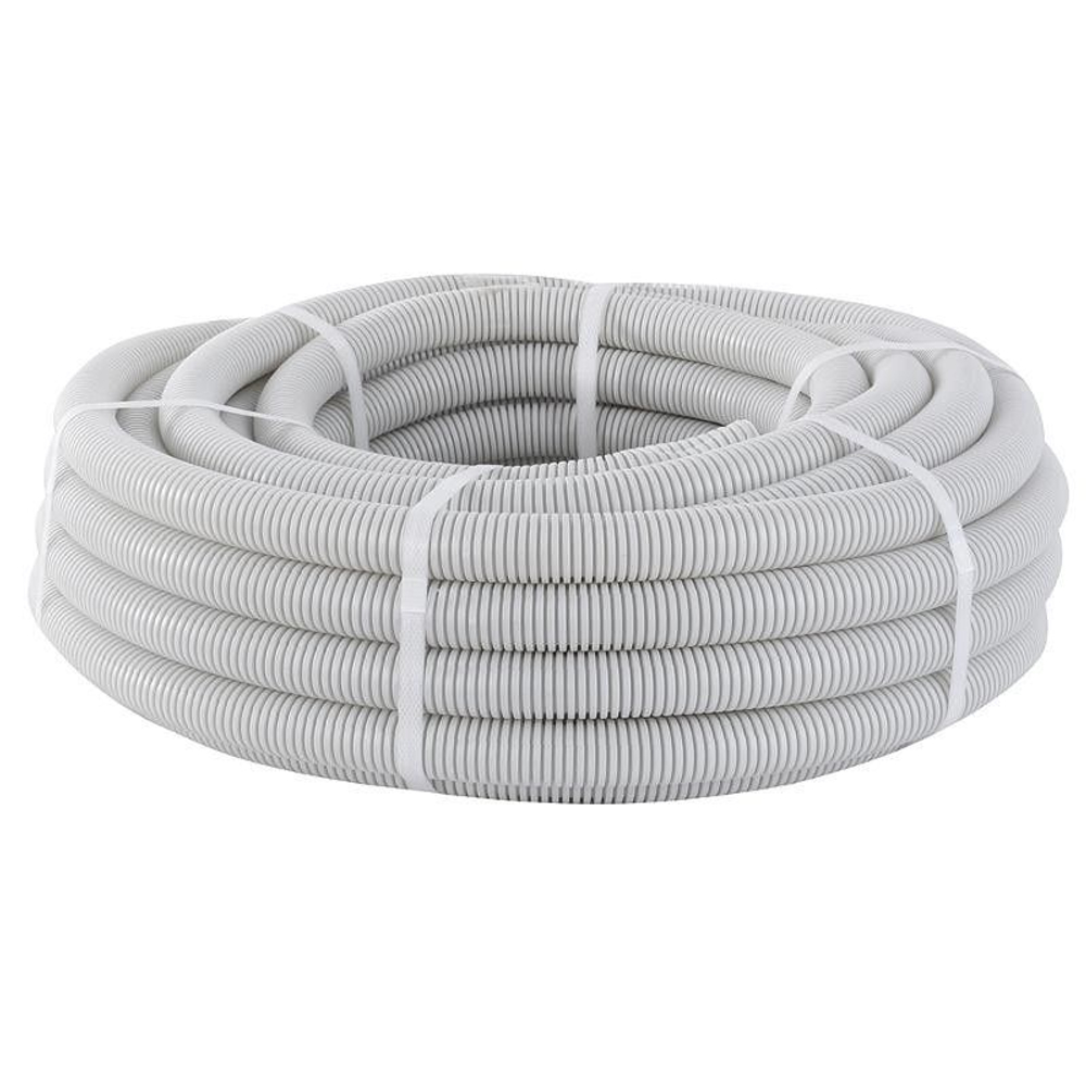 Труба гофрированная ПВХ серая 20 мм с протяжкой 100 м