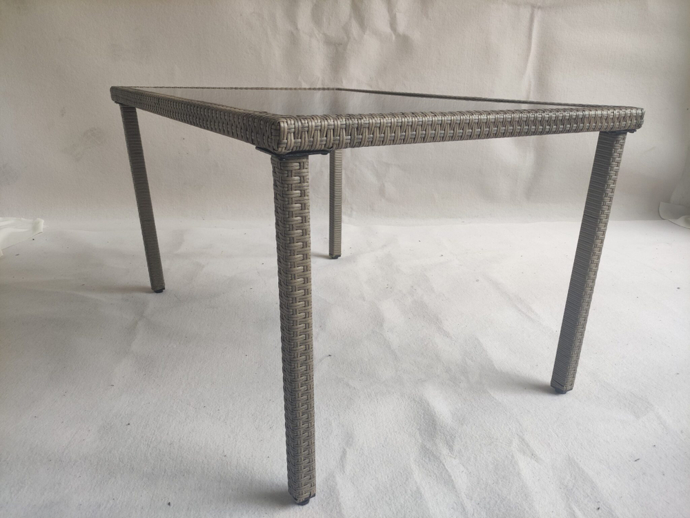 Набор плетеной мебели из искусственного ротанга Анкор+Вирджиния стол и 4 кресла Greige