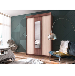 Шкаф-купе Бассо, ясень шимо темный/ясень шимо светлый