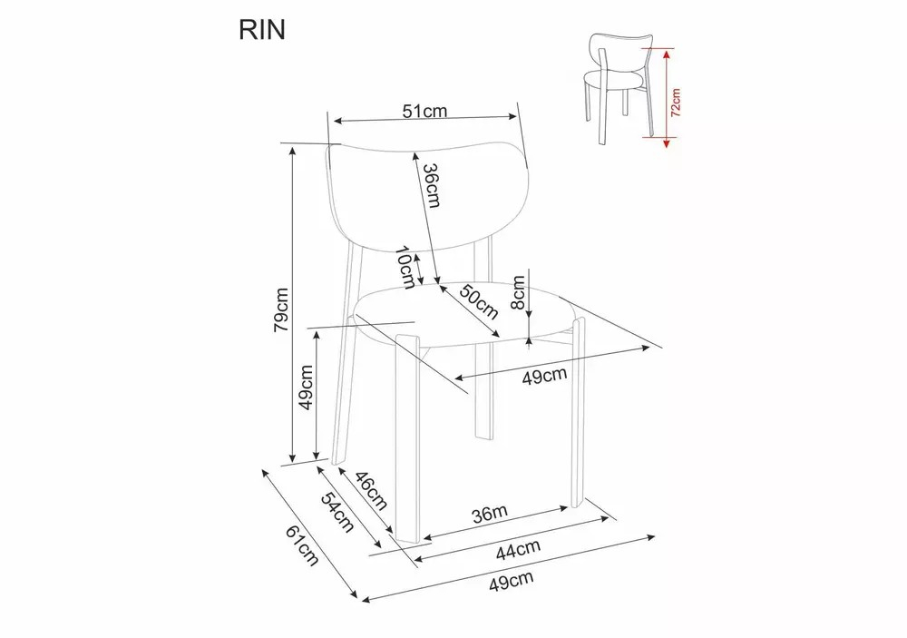 Стул SIGNAL RIN D t.255 светло-бежевый/дуб