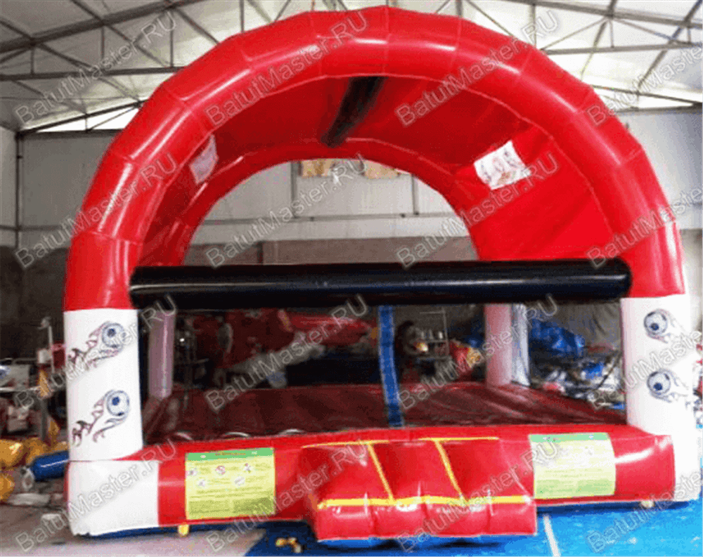 Детский надувной батут "Мячики" с крышей 6*4*3.5 м