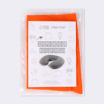 Подушка для шеи дорожная, надувная, 38 × 24 см, цвет оранжевый