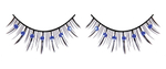 Чёрно-синие ресницы со стразиками (Цвет: черный с синим)