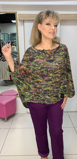 Буклированный  блузон-джемпер