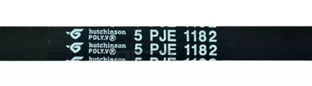 Ремень 5 PJE 1182 для стиральной машины 1182 J5 PJE Hutchinson 1110мм черный, белая надпись, LG