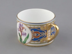 Подарочный набор чашка с блюдцем 250 мл, форма Соло, рисунок Нежный Ирис, арт. 81.32657.00.1