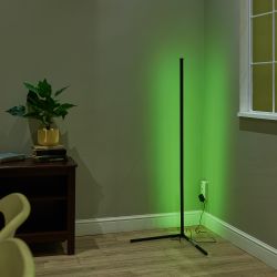 ULM-T630 10W-RGB-DIM-RC BLACK Торшер напольный светодиодный. 10W. RGB свет. Диммер. Пульт ДУ в-к. Черный. ТМ Uniel