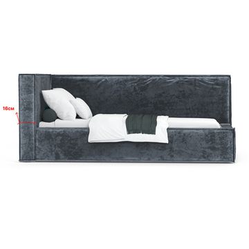 Кровать Bever ЛЕВАЯ 140 с  ортопедическим основанием без ПМ - Nebby 017