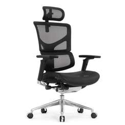 Кресло EXPERT 2 SAIL HSAM 01 (подлокотник 6D(360), подголовник 5D, сетка черная / каркас черный)