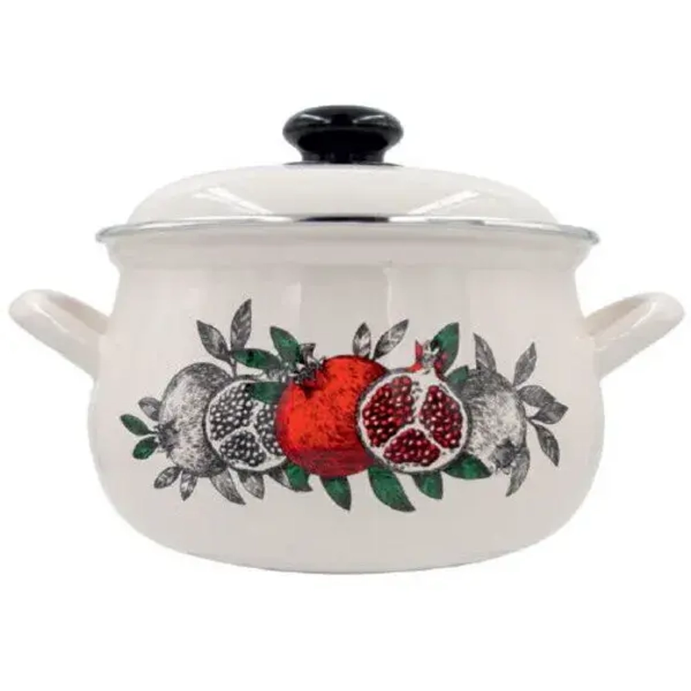 Кастрюля эмалированная 2л «Цвет граната» 3910АП2/4Жм