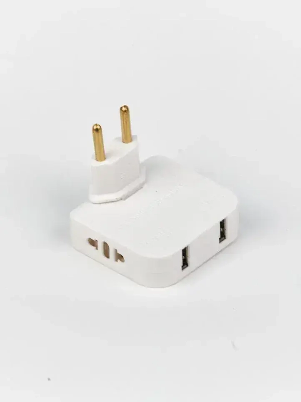 Тройник для розетки плоский с usb 2,0 усиленный поворотный разветвитель электрический на 16А