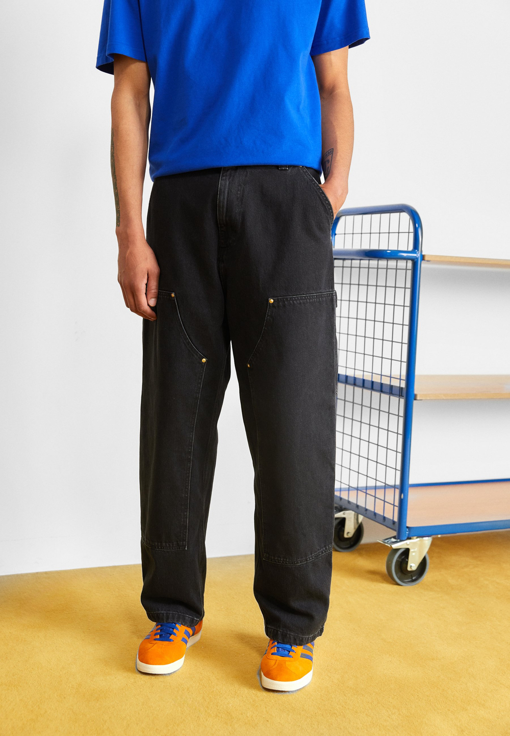 Carhartt WIP NASH PANT SMITH - Джинсы свободного покроя - Чёрный