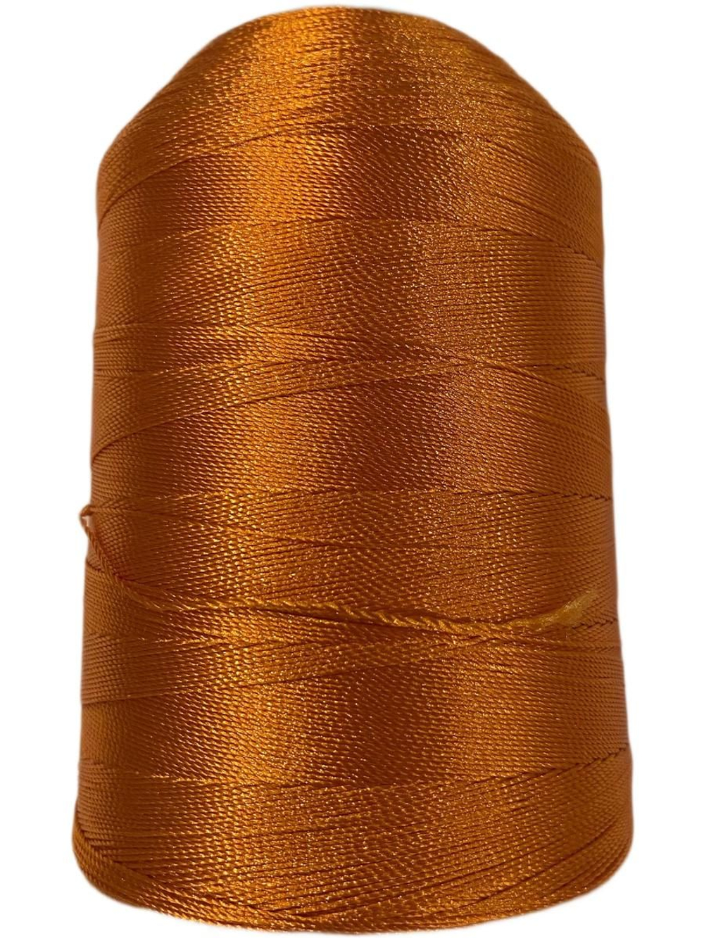 Нитки особопрочные №50 для тонкой кожи, мебельных тканей, брезентов 1б-100г оранжевыйй
