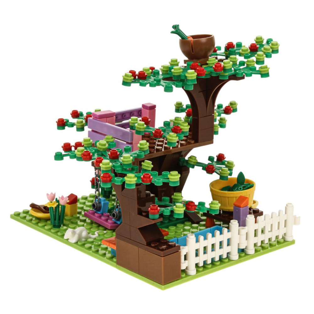 Конструктор блочный Аусини Мир чудес "Большой сад" 413эл. коробка 24706