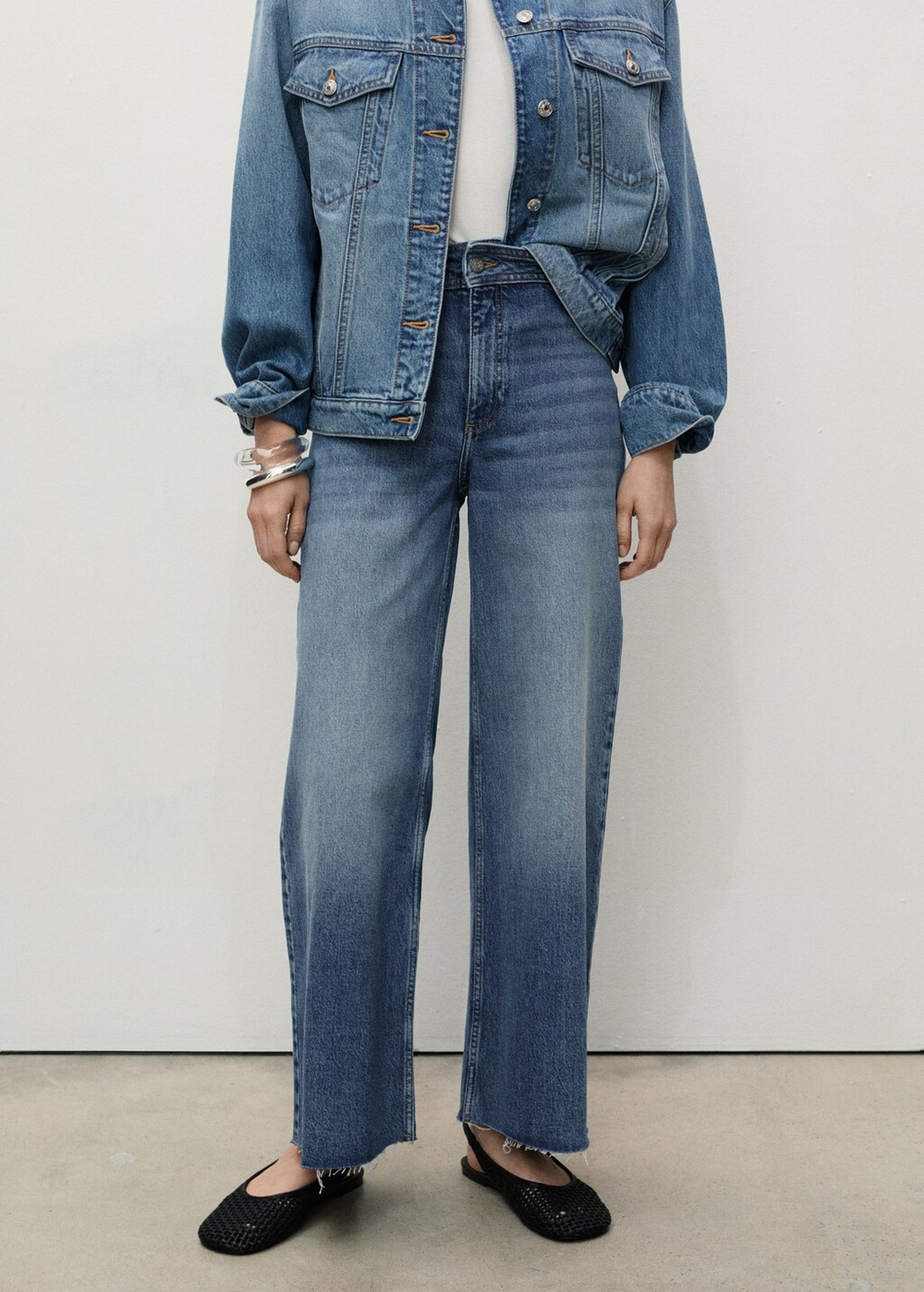 Джинсы-кюлоты Catherin с высокой талией