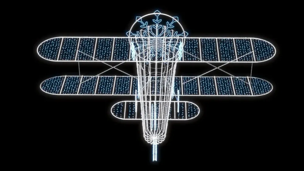 светодиодная конструкция "Самолет" полярный