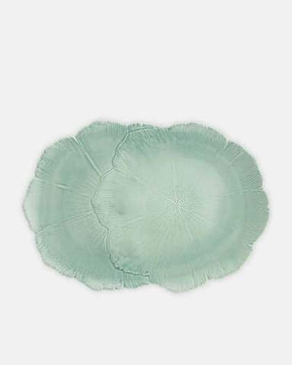 Блюдо овальное Aquazzura Cherry Blossom Celadon (41 х 28.5 см)
