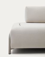 Compo 3-х местный модуль из бежевой синели и серого металла 232 см