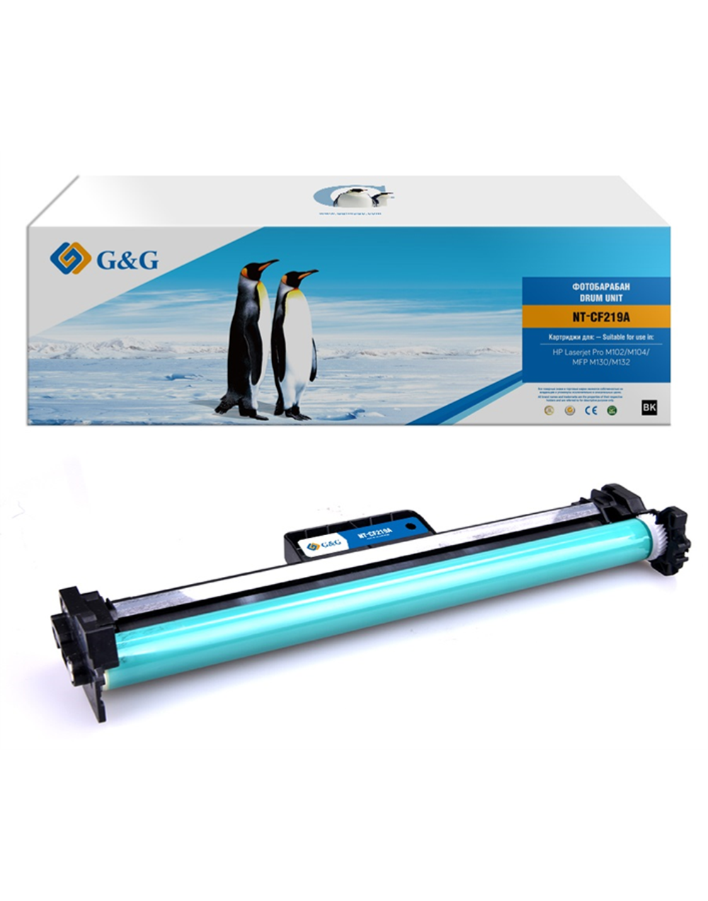 Барабан G&G 19A для HP LJ M102/M104/M130/M132, with chip (12 000стр.) ( CF219A)