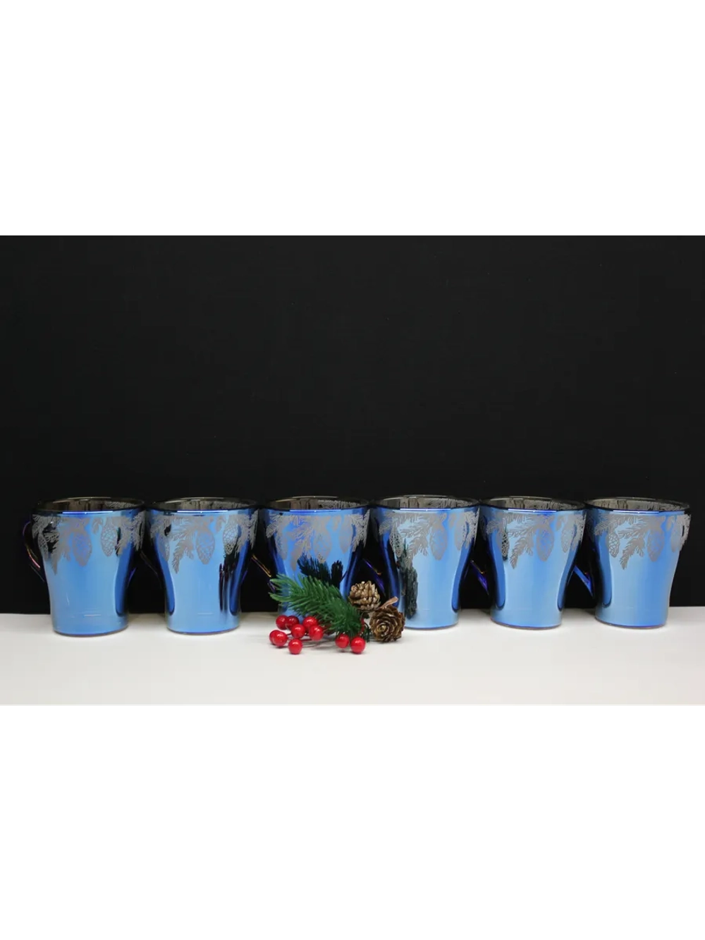 Набор кружек "Лазурит Шишки"