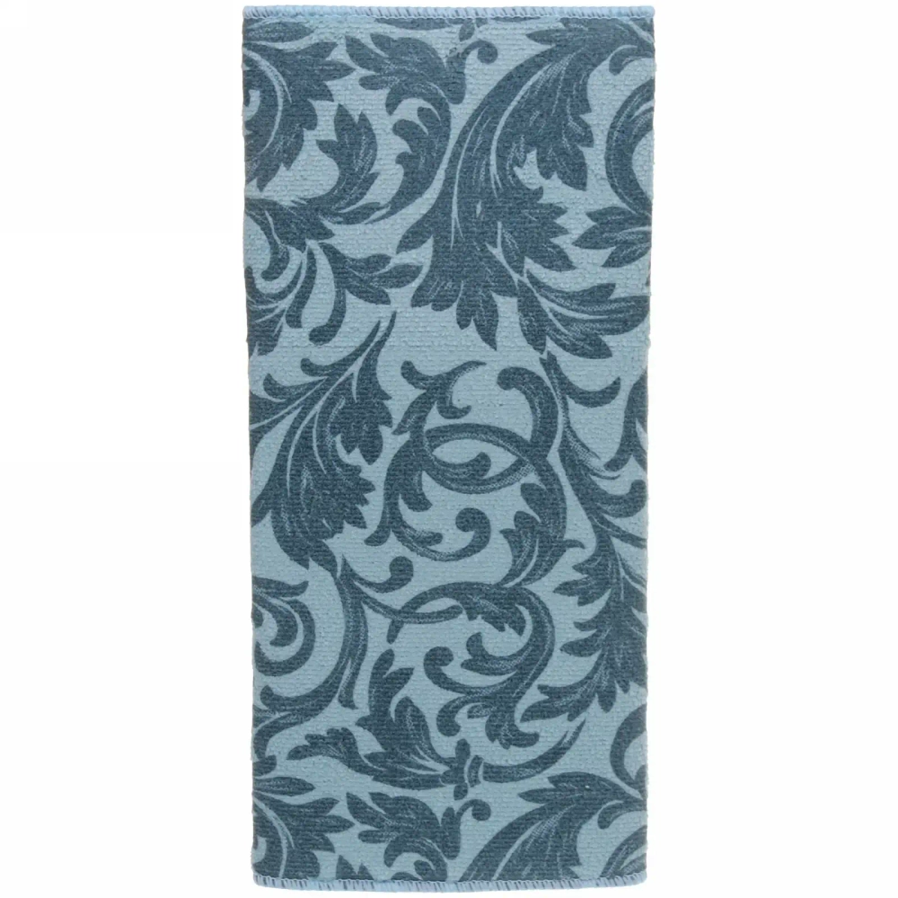 Коврик для сушки посуды 38*50см «Цветочный узор» бирюзовый