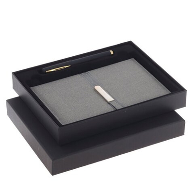 Набор блокнот и ручка, серый