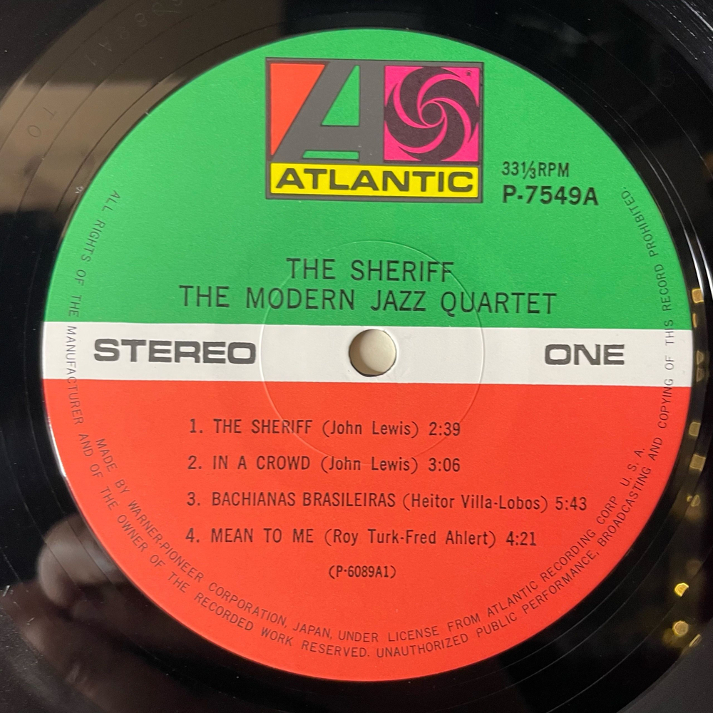 Винтажная виниловая пластинка LP The Modern Jazz Quartet The Sheriff (Япония 1975) (Оби)