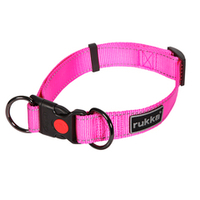 60119 Ошейник двойного типа RUKKA PETS BLISS NEON COLLAR, цвет неон розовый (638)