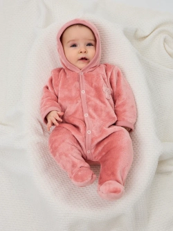 Теплый комбинезон для новорожденных девочек