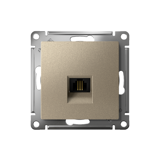 Розетка телефонная 1-м СП AtlasDesign RJ11 механизм шампань SE ATN000581
